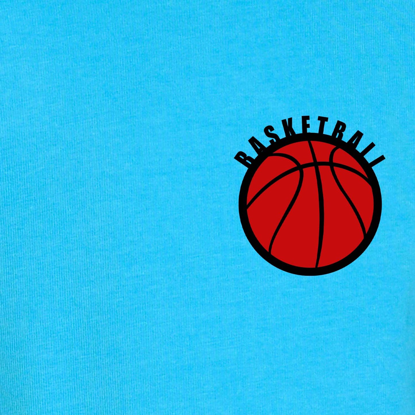 Nusyl Sky Blue Basketball Printed Full Sleeve Cotton T-Shirts for Boys
