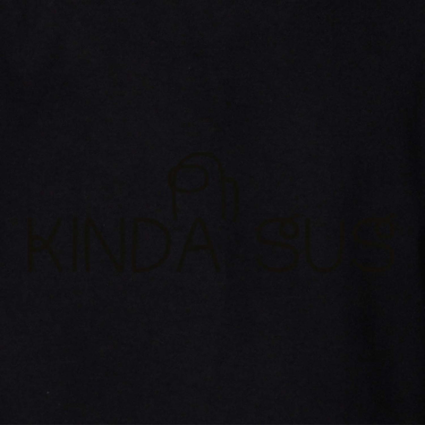 Nusyl Black Kinda sus Text Printed Full Sleeve Cotton T-Shirts for Boys
