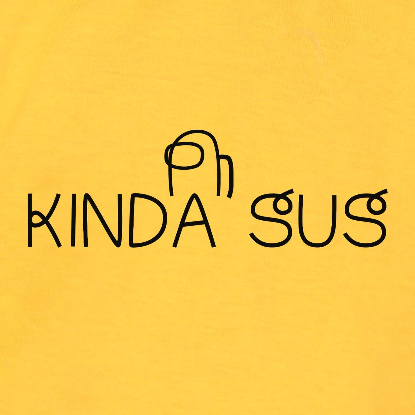 Nusyl Yellow Kinda sus Text Printed Full Sleeve Cotton T-Shirts for Boys