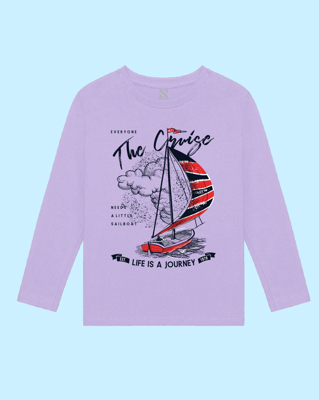 Nusyl Lilac Graphic Printed Boy's T-Shirt
