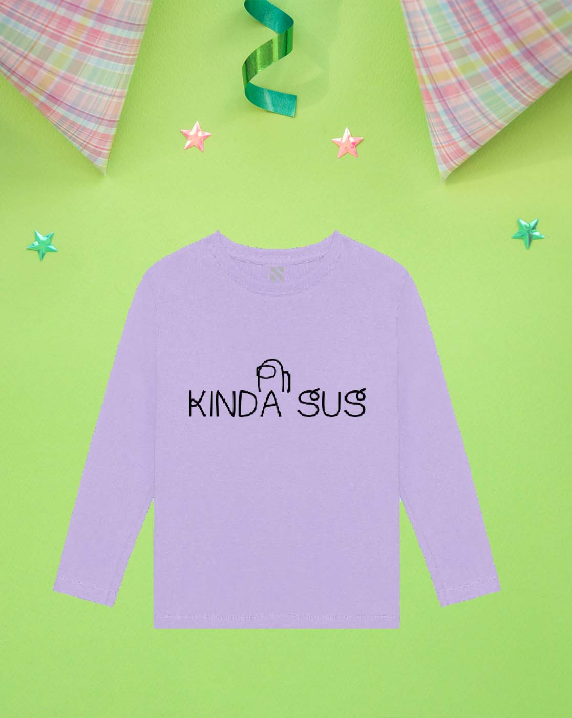 Nusyl Lilac kinda Sus Text Printed Boy's T-Shirt