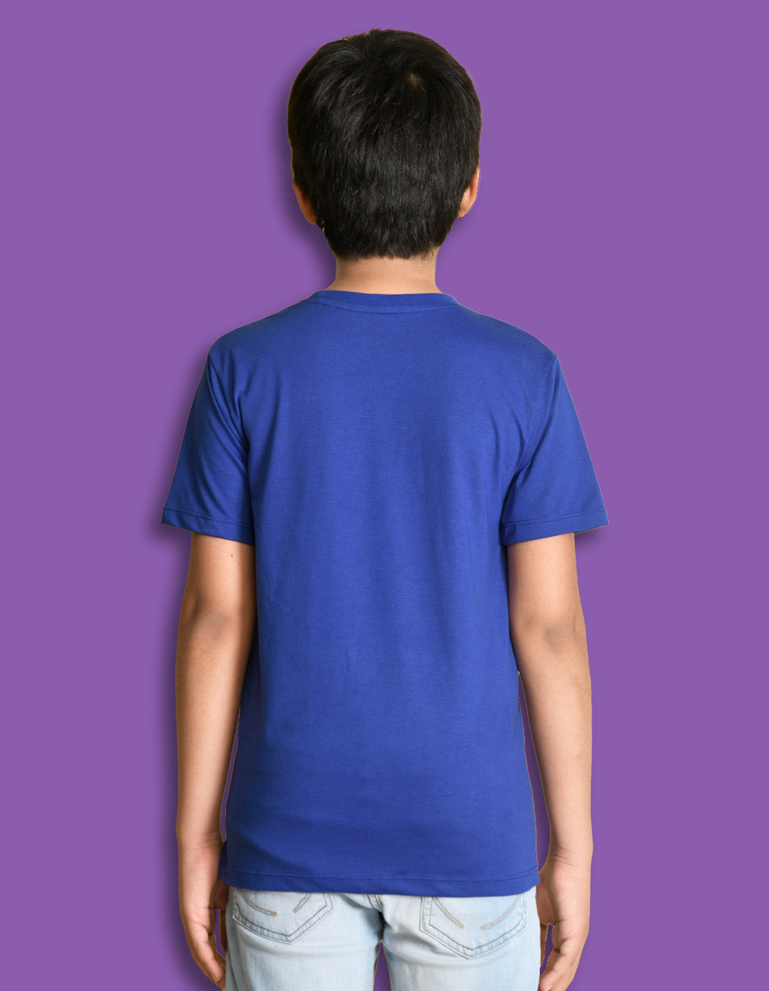 NUSYL Boys Red & Wine & Royal Blue Text Printed Half Sleeves T-shirt - Pack of 3
