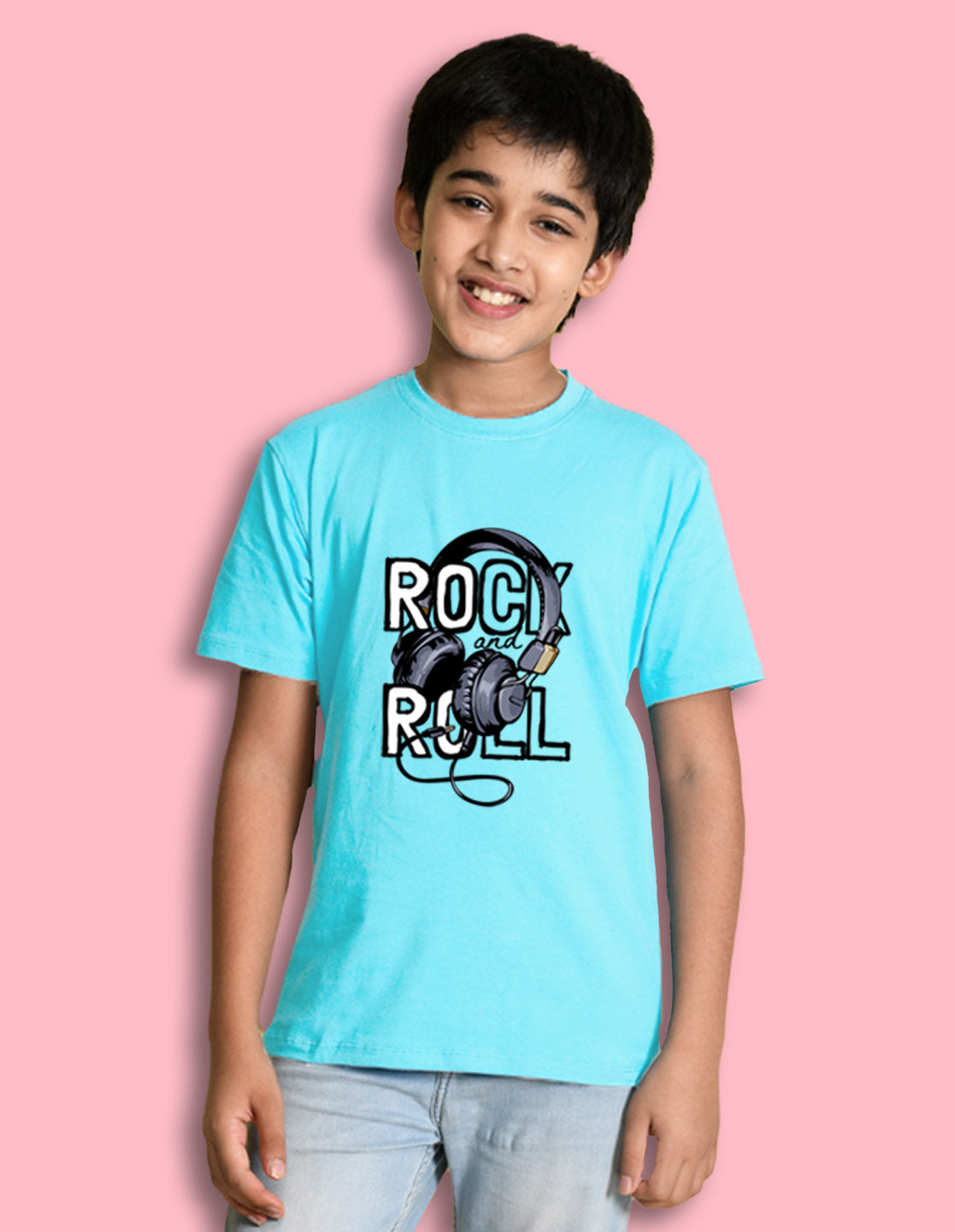 NUSYL Boys Navy Blue & Sky Blue & White Space text & teddy Bear Printed Half Sleeves T-shirt - Pack of 3
