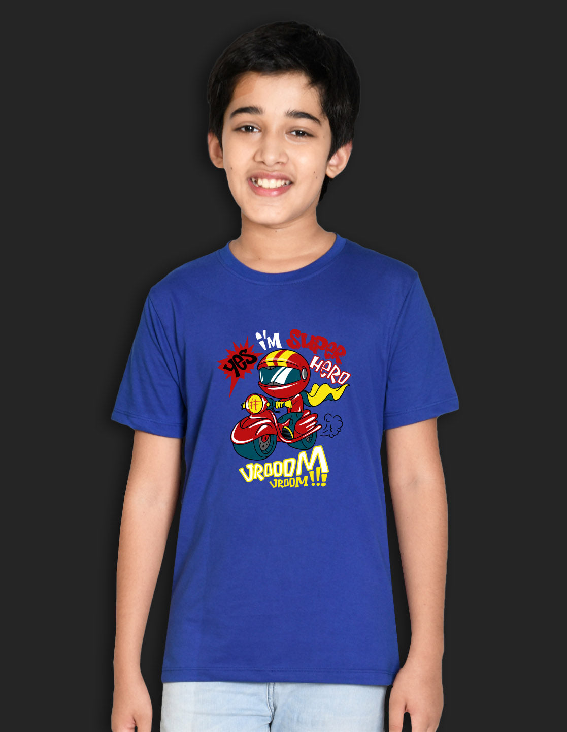 NUSYL Boys Navy Blue & Hot Pink & Orange Skater Text Printed Half Sleeves T-shirt - Pack of 3
