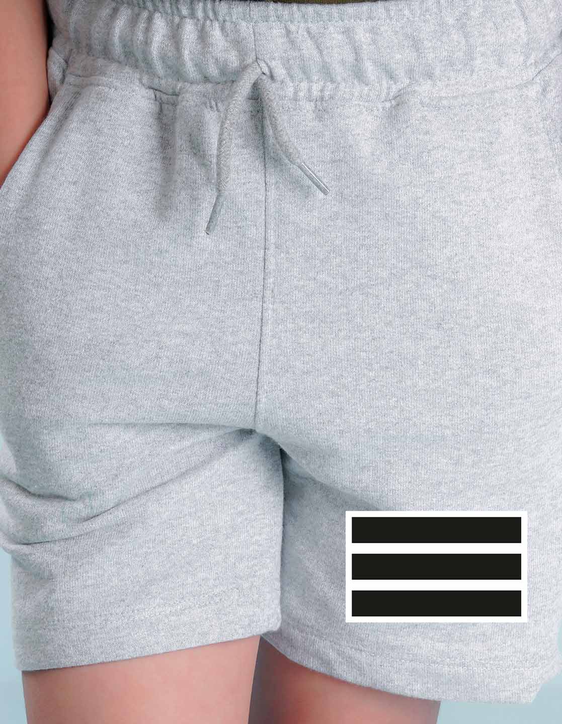 Nusyl Lines Printed Grey Boys Shorts