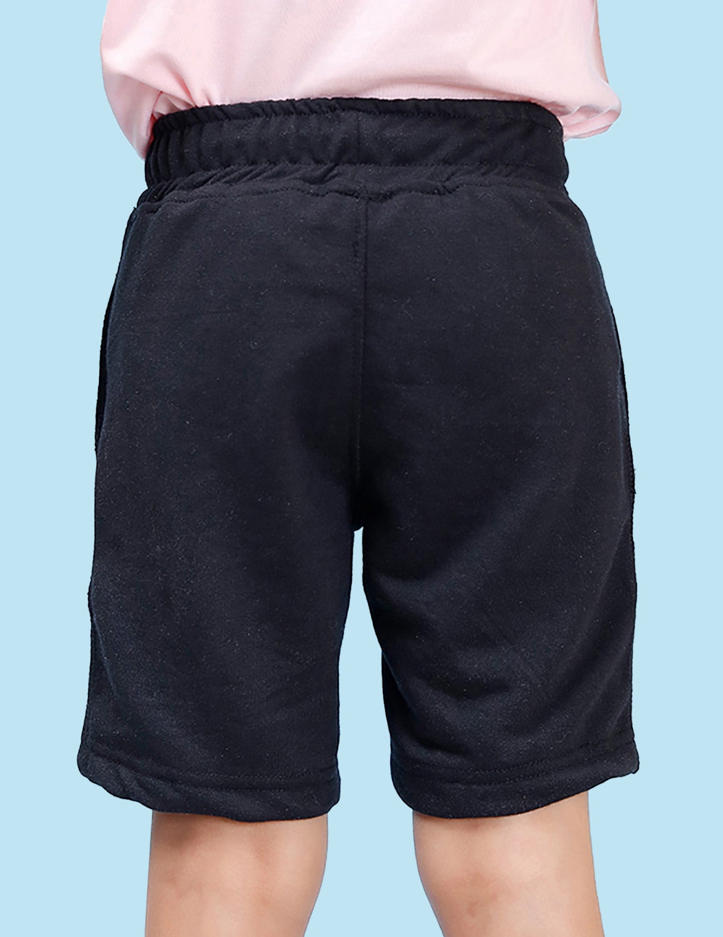 Nusyl Boys Black Wolf Printed Shorts