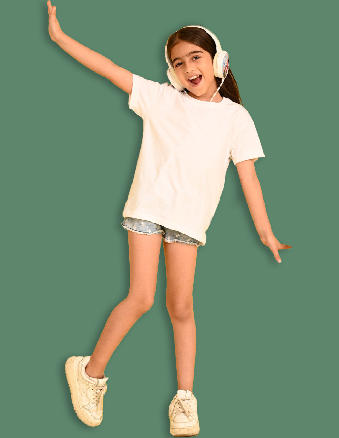 NUSYL Girls Solid Cotton Blend Round Neck Oversized T-Shirt - Pack of 2