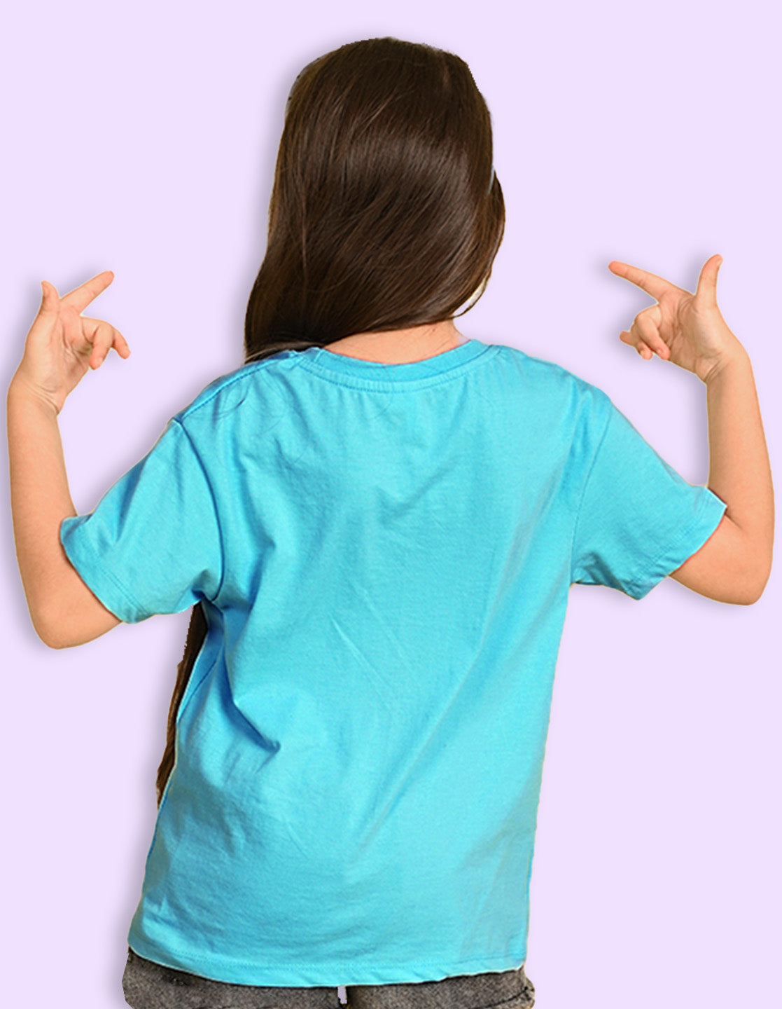 NUSYL Girls Text Printed Cotton Blend Round Neck Oversized T-Shirt - Pack of 3