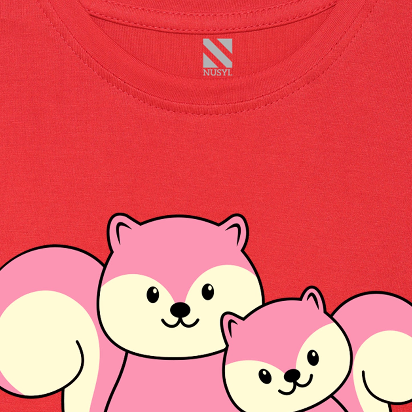 Red Animal Printed Girls T-shirt