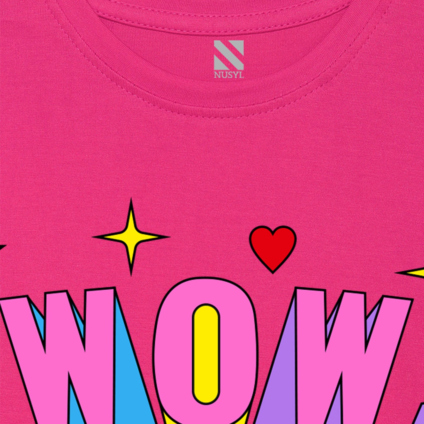 Hot Pink Text Printed Girls T-shirt