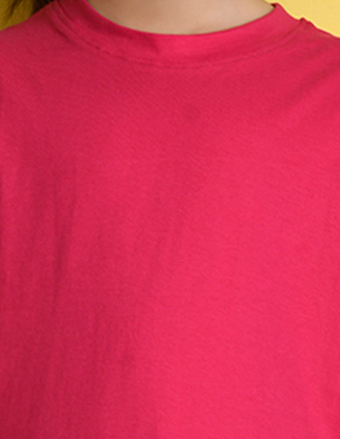Nusyl Girls Hot Pink Pretty Girl Printed Half Sleeves T-Shirt
