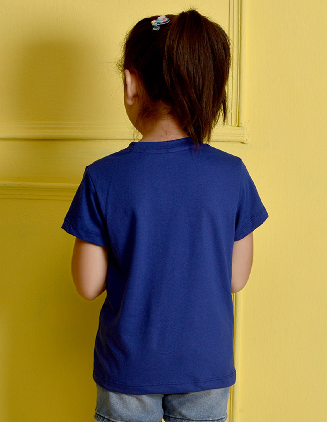 NUSYL Girls Royal Blue You are Magical Text Printed Half sleeve t-Shirt