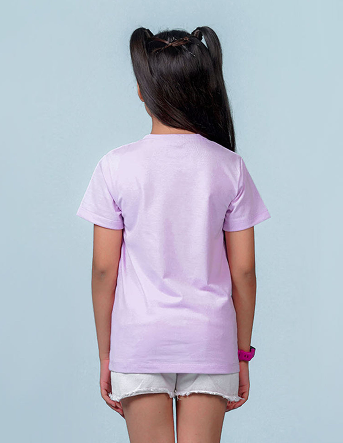 Nusyl Girls Lilac Cool Girls Text Printed Cotton Half Sleeve Regular Fit T-Shirts for Girls