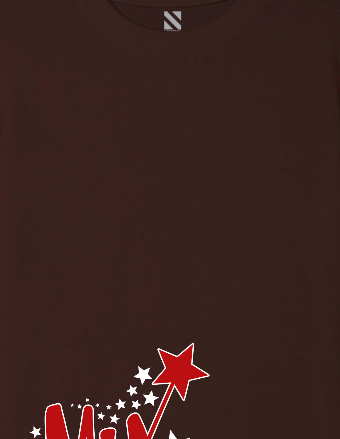 Nusyl Girl's Brown My Little Fairy Printed Regular Fit T-Shirt
