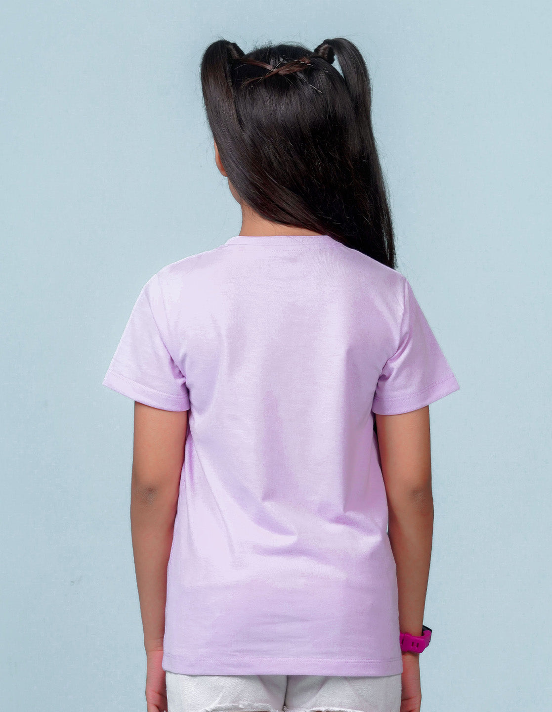 Nusyl Girl's Lilac Mama's Little Sunshine Text Printed Regular Fit T-Shirt