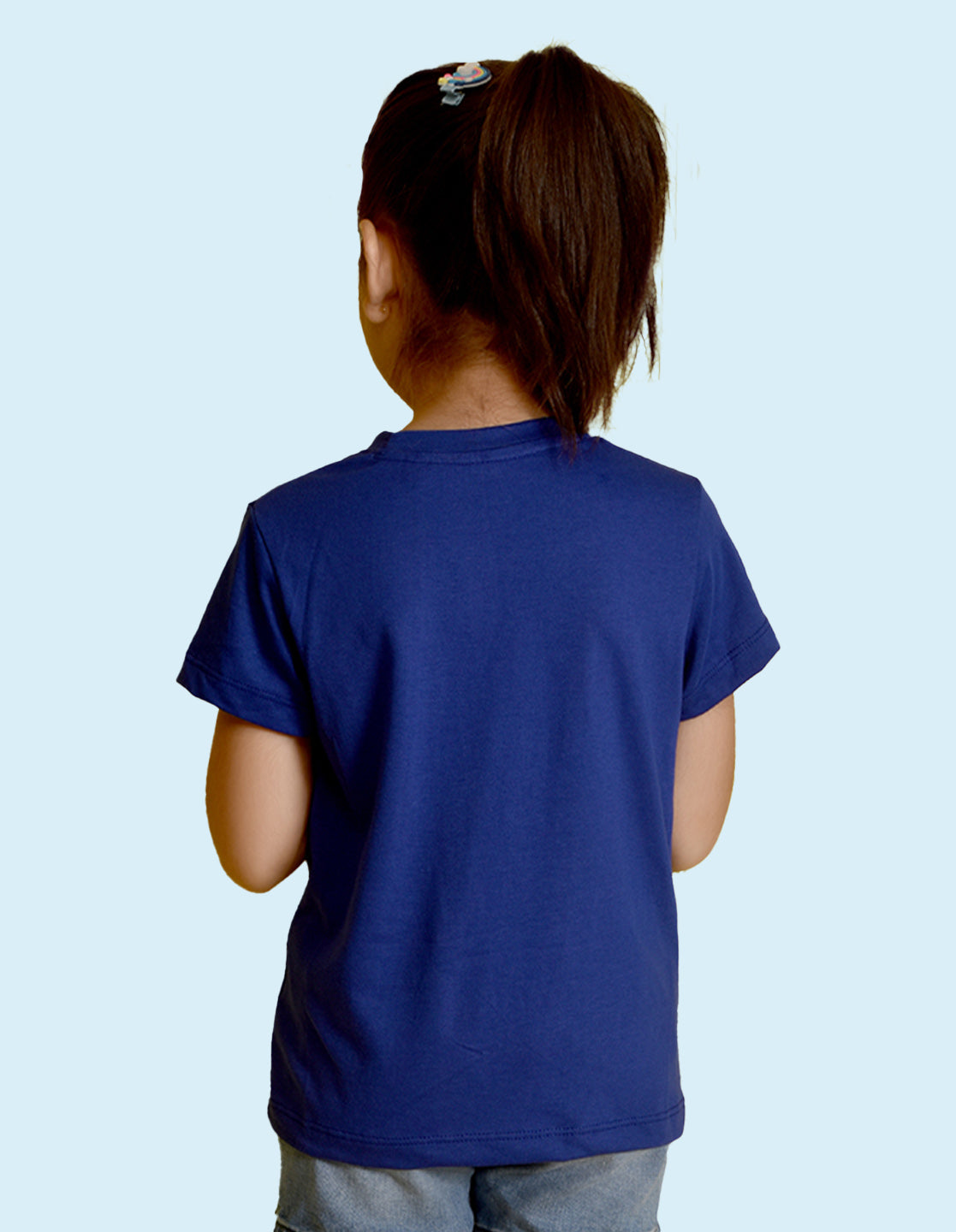 NUSYL Girls Green & Hot Pink & Royal Blue Super Girl Text Printed Half Sleeves T-Shirt Pack of 3