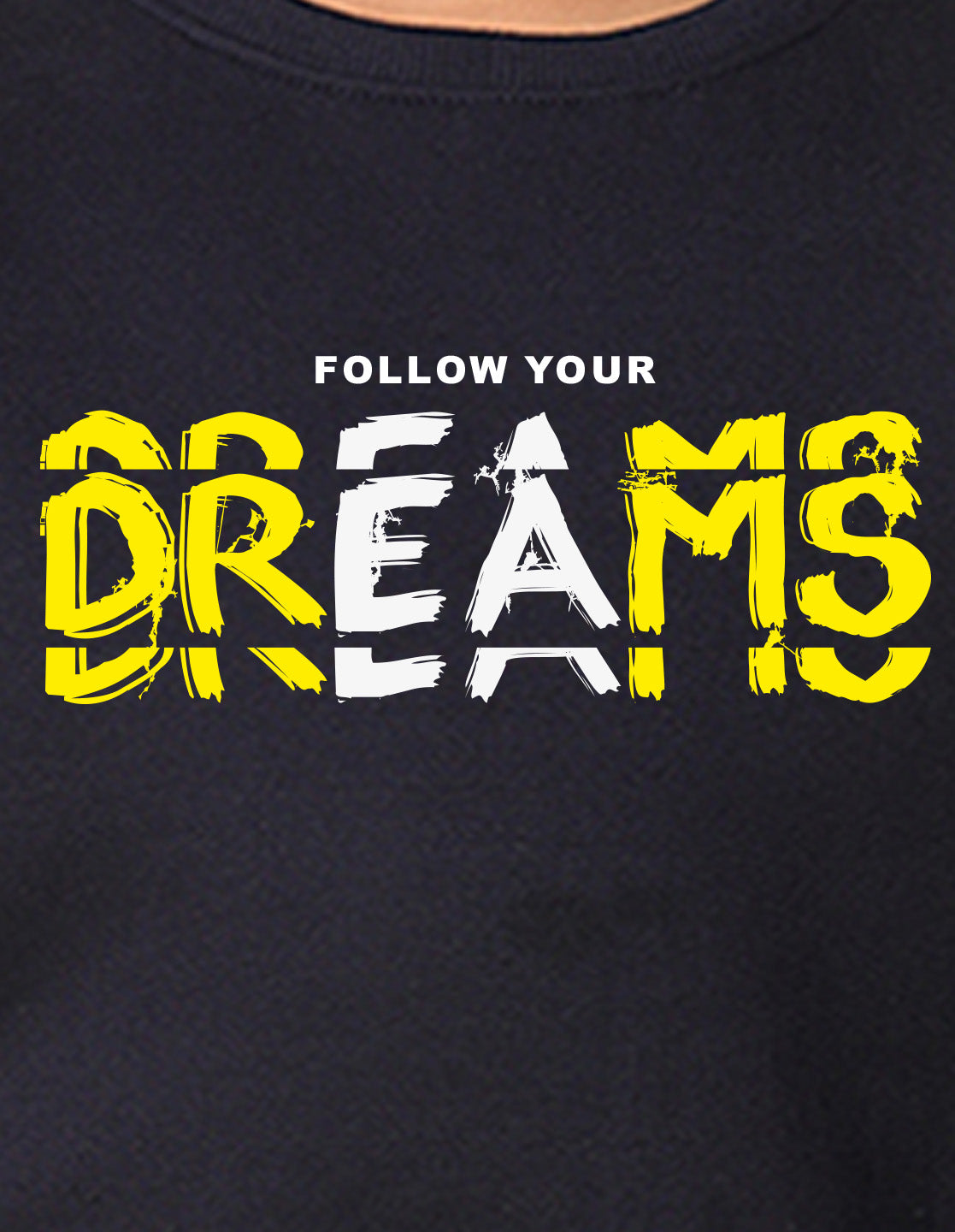 NUSYL Boy's Navy Blue Dreams text Printed Oversized Round neck Sweatshirt