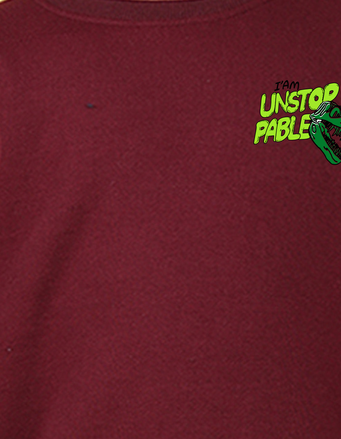 NUSYL Boy's Burgundy Unstoppable text Printed Oversized Round neck Sweatshirt