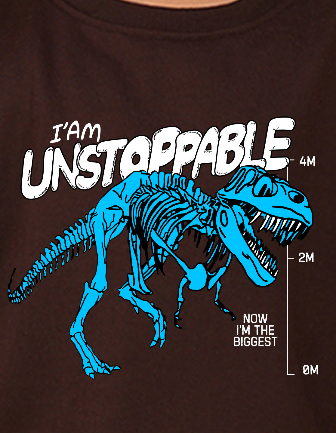 NUSYL Boy's Brown I am unstoppable Printed Oversized Round neck Sweatshirt