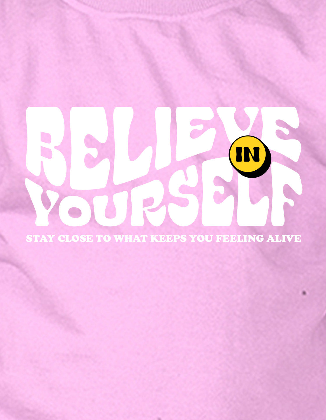 NUSYL Boy's Lilac Believe yourself text Printed Oversized Round neck Sweatshirt