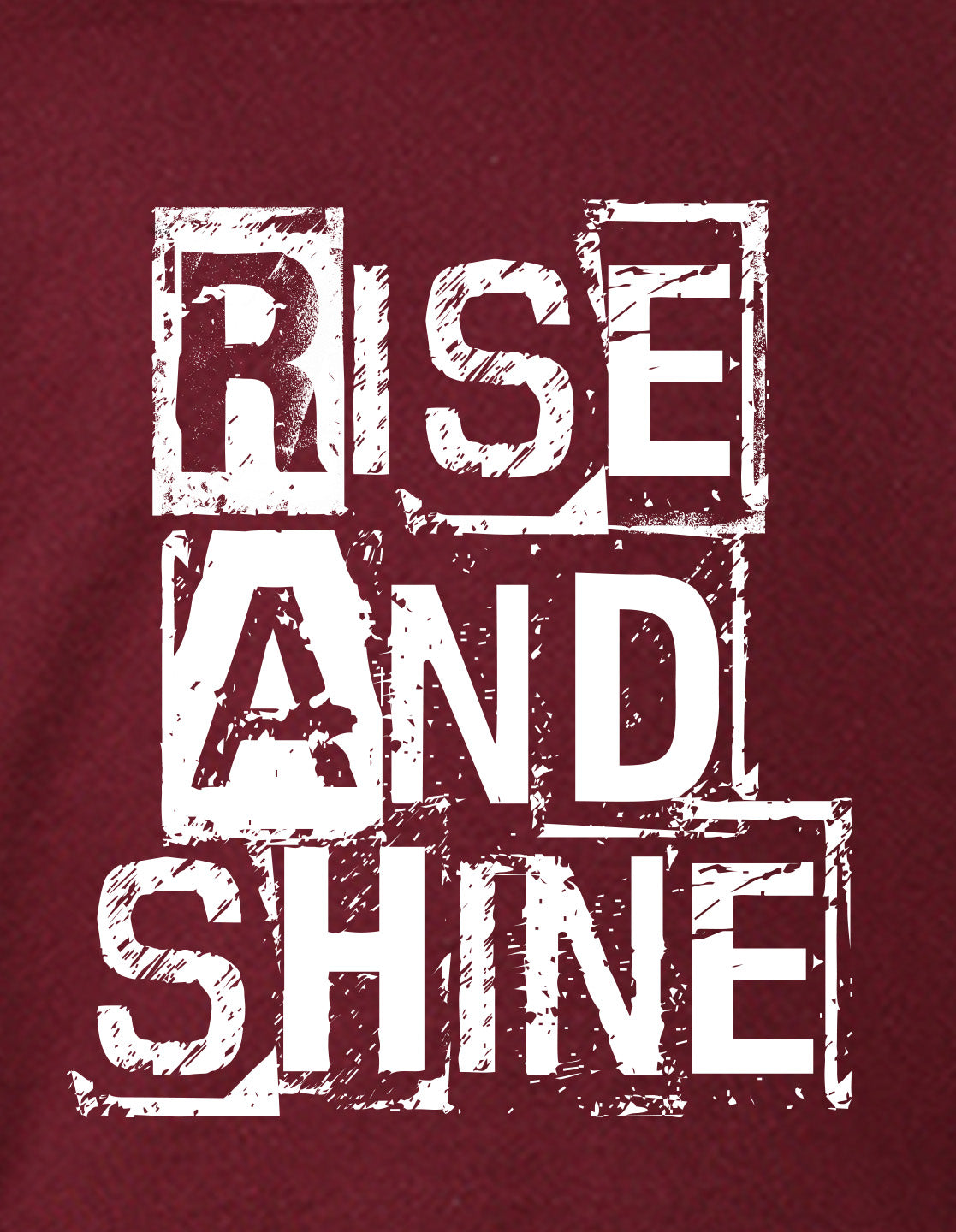 NUSYL Boy's Burgundy Rise and shine text Printed Oversized Round neck Sweatshirt