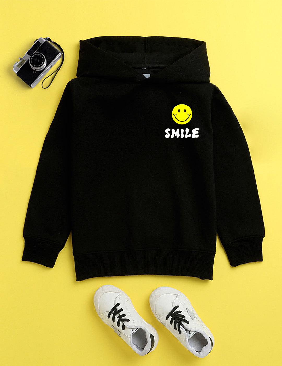 Black Printed Sweatshirt For Kids