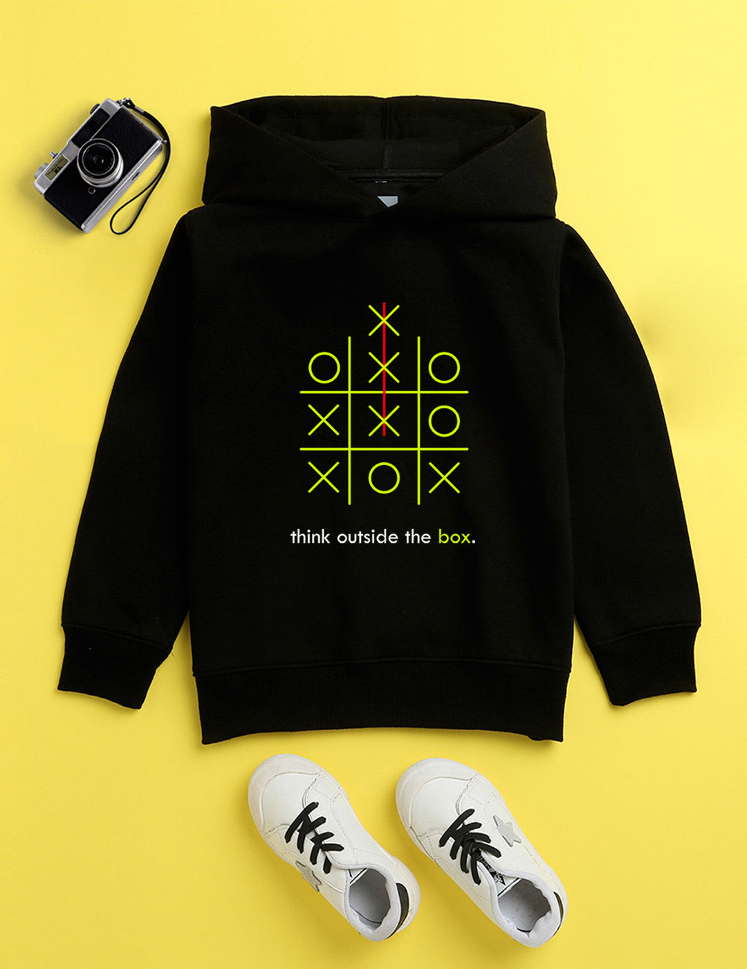 Black Printed Sweatshirt For Kids