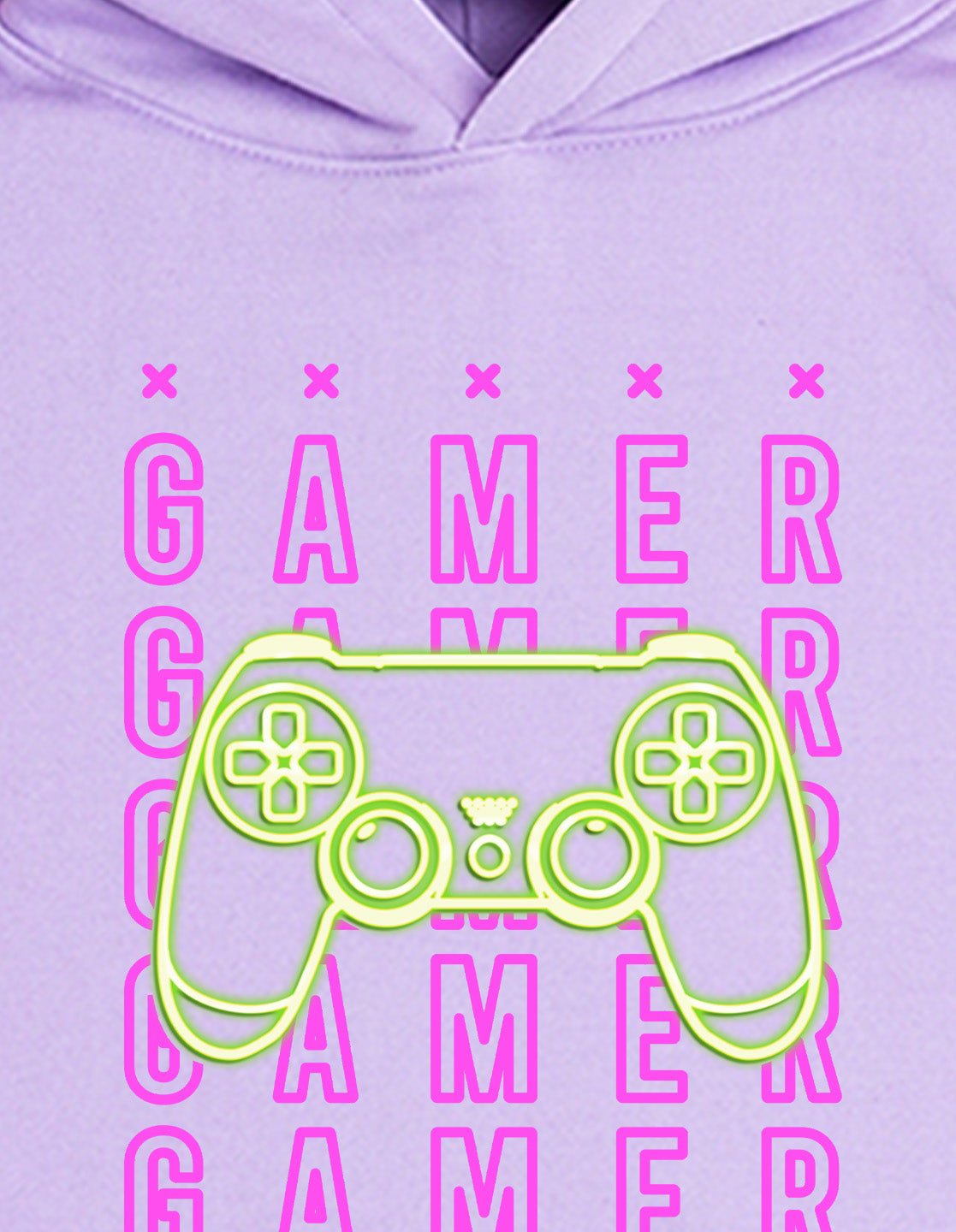 Nusyl Boy's Lilac Gamer text Printed Hoodie