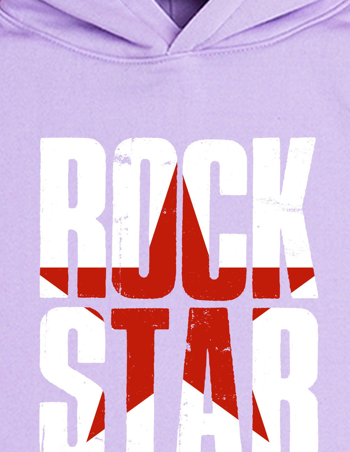 Nusyl Boy's Lilac Rock star text Printed Hoodie