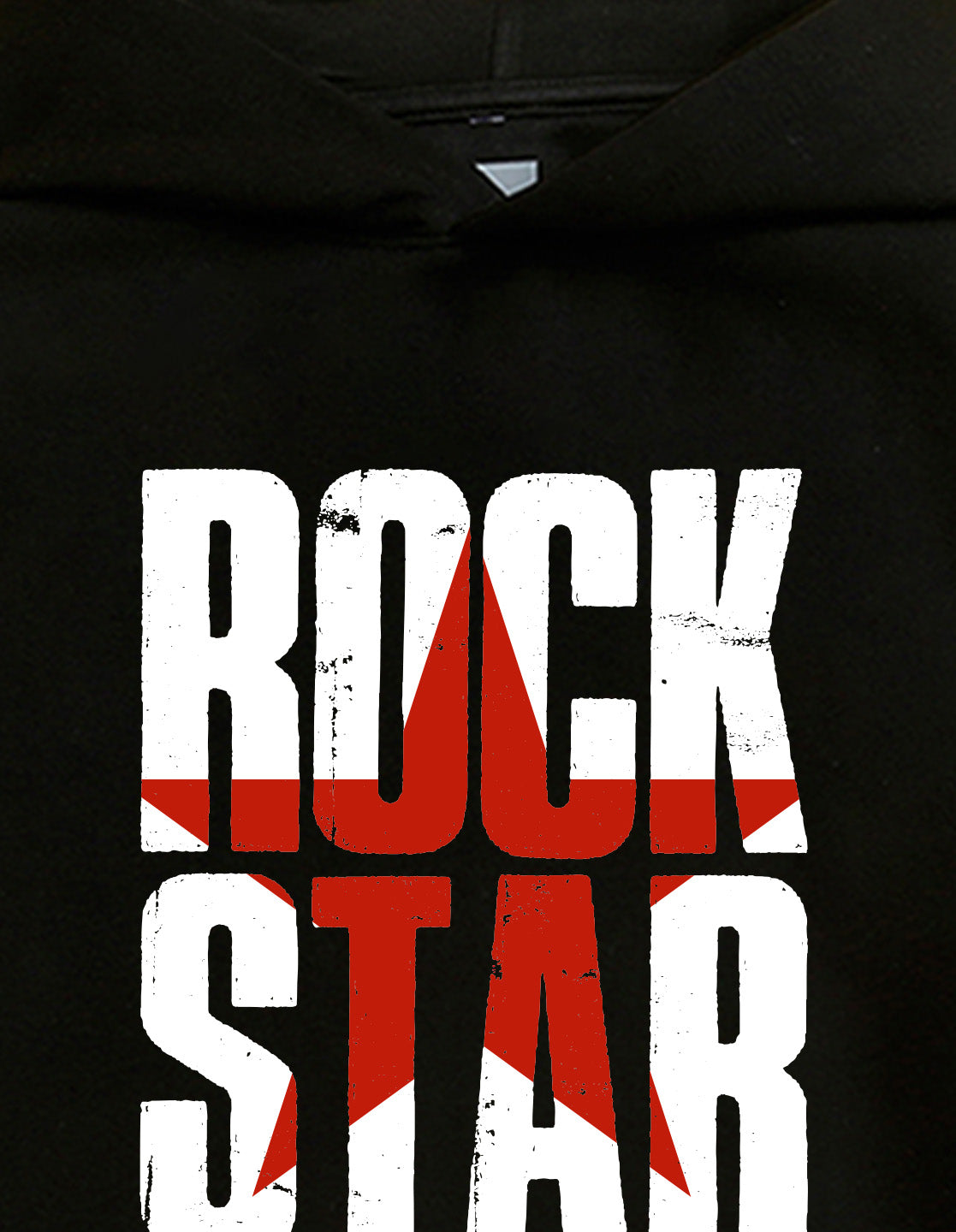 Nusyl Boy's Black Rock star text Printed Hoodie