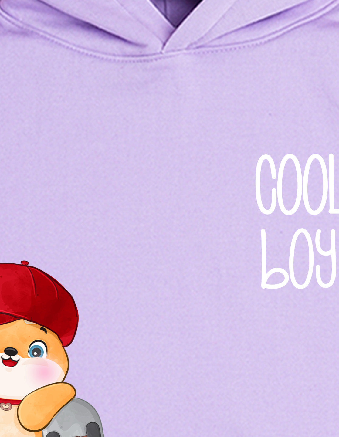 Nusyl Boy's Lilac Cool boy Printed Hoodie