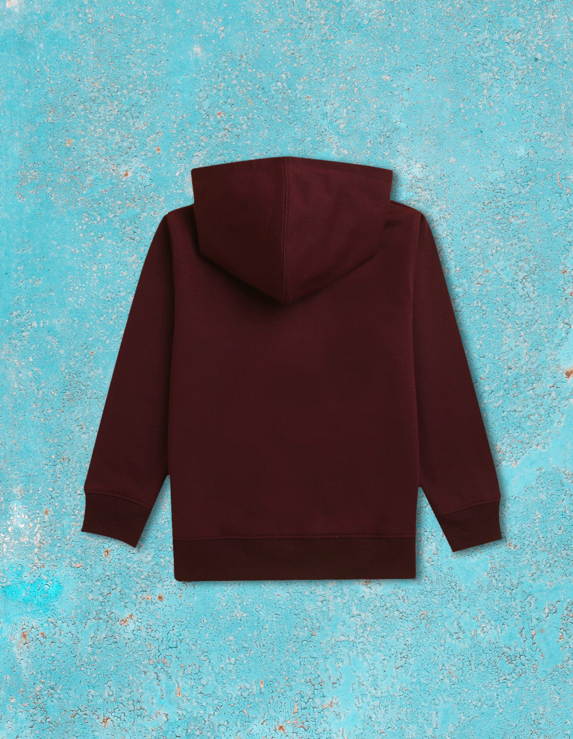 Nusyl Boy's Burgundy Do it text Printed Hoodie