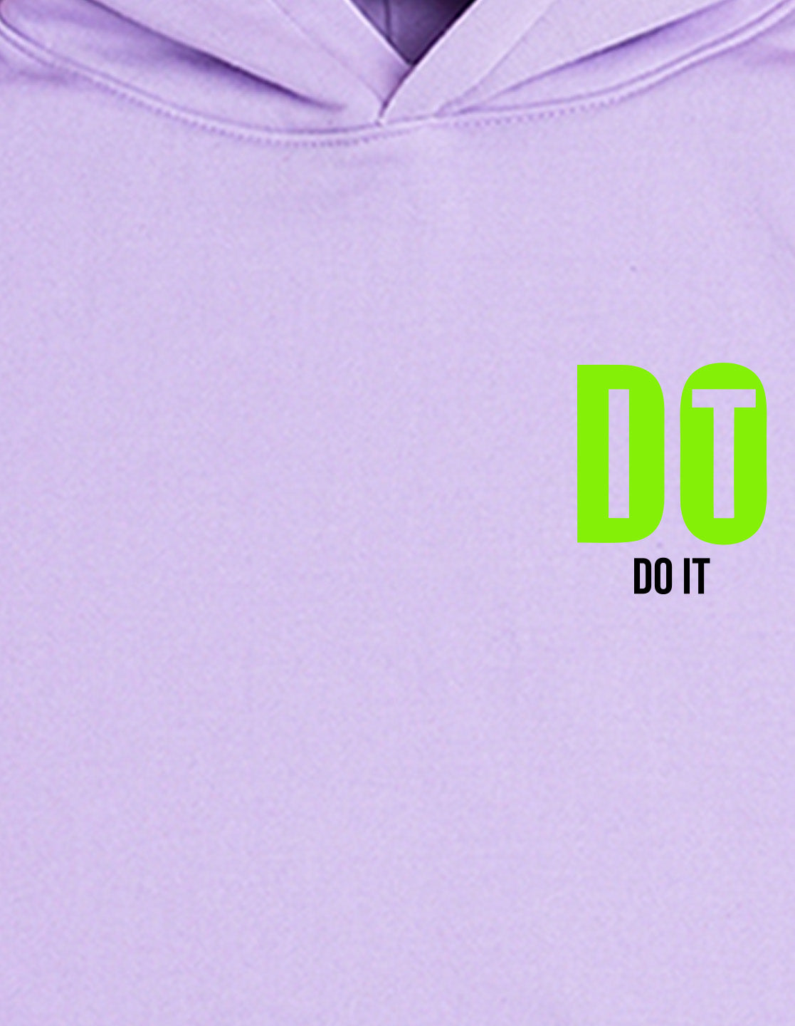Nusyl Boy's Lilac Do it text Printed Hoodie