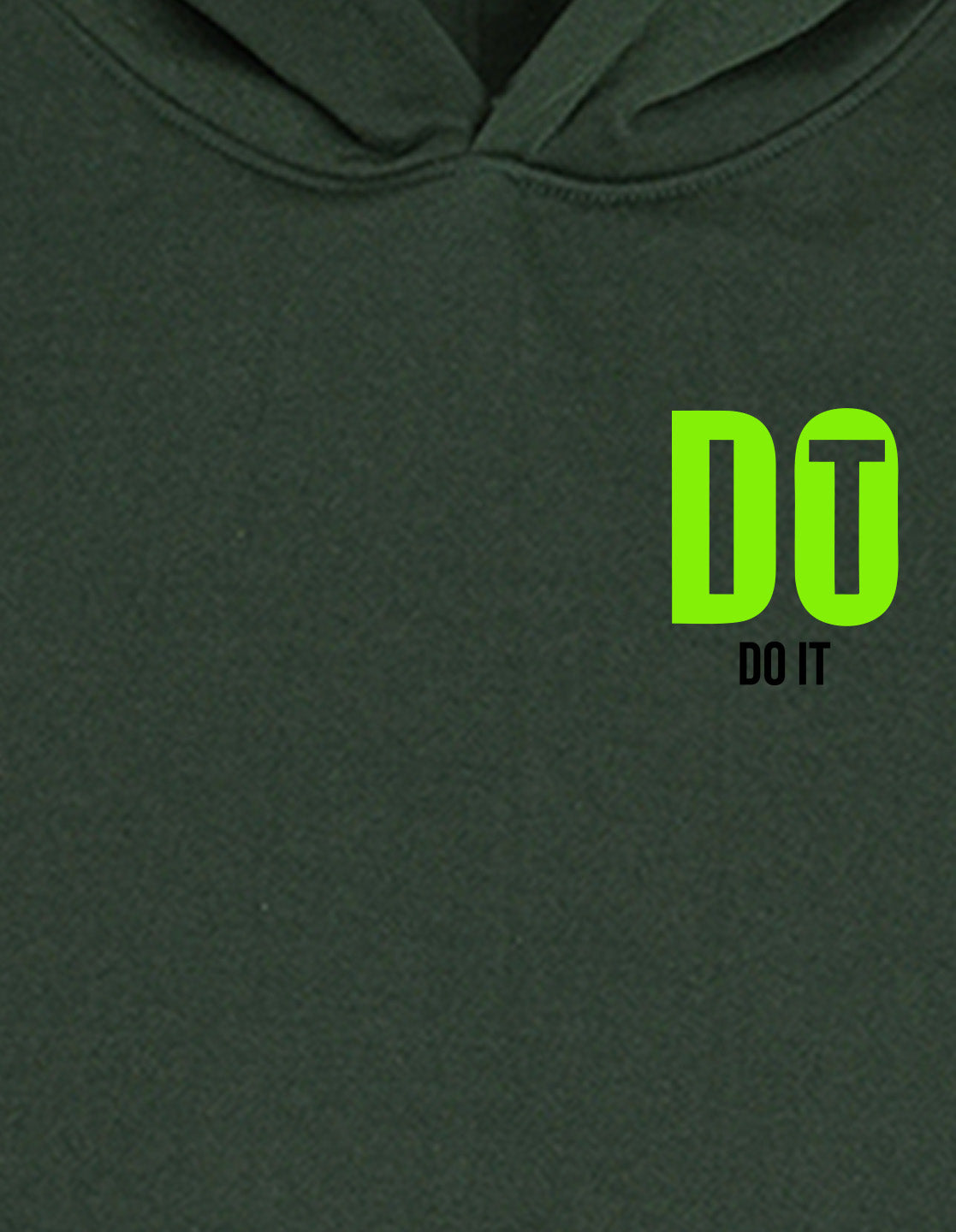 Nusyl Boy's Olive Do it text Printed Hoodie