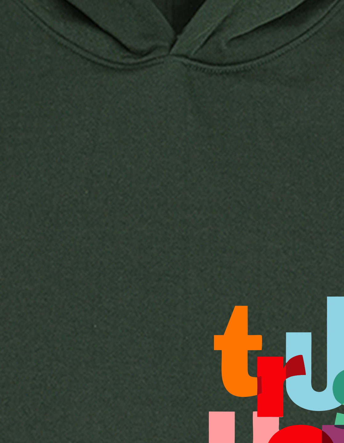 Nusyl Boy's Olive Trust your self text Printed Hoodie