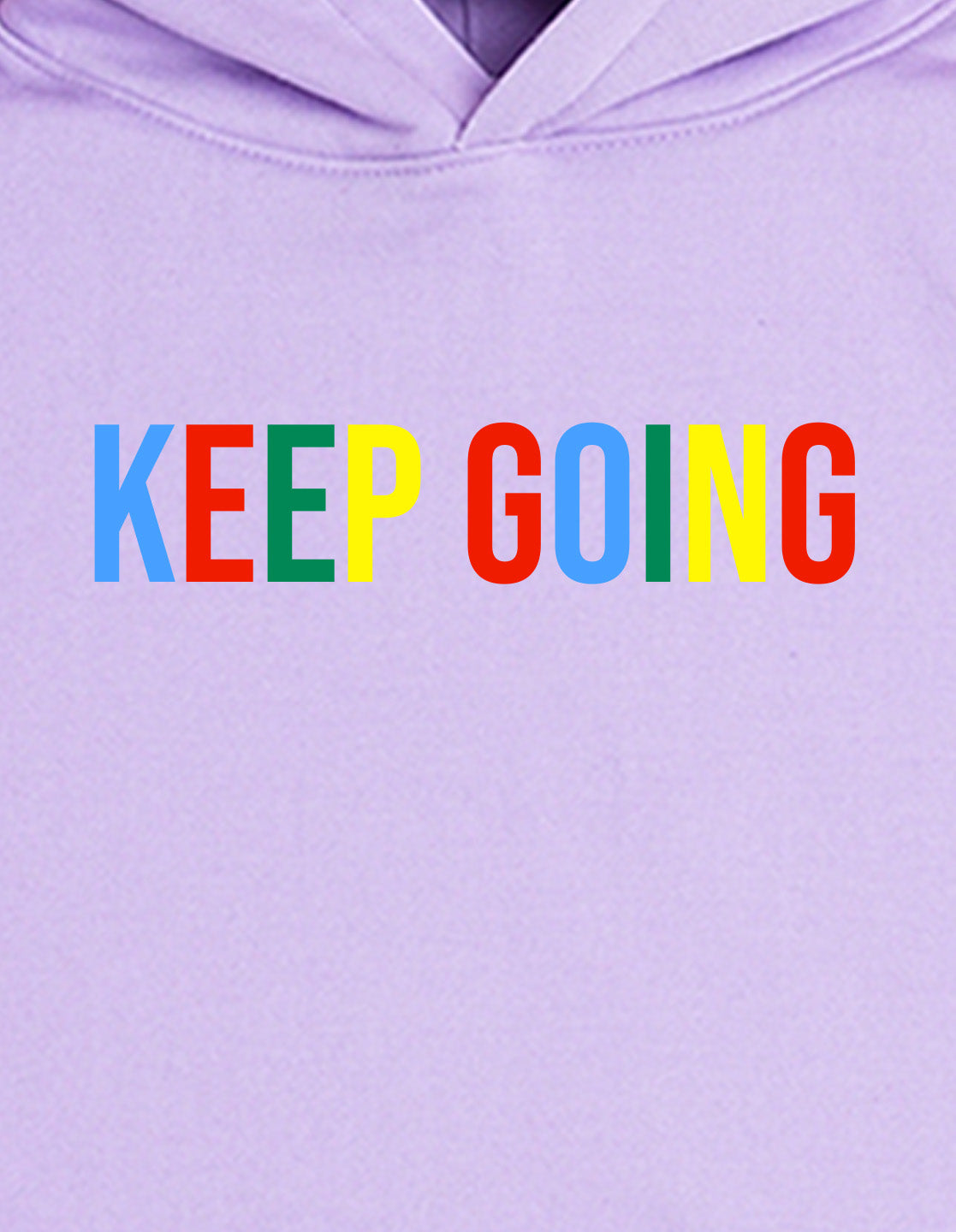 Nusyl Boy's Lilac Keep going text Printed Hoodie
