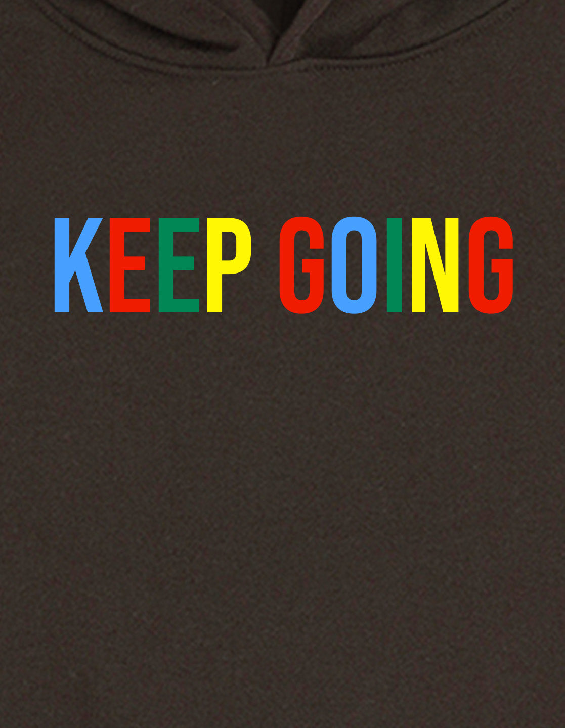 Nusyl Boy's Brown Keep going text Printed Hoodie