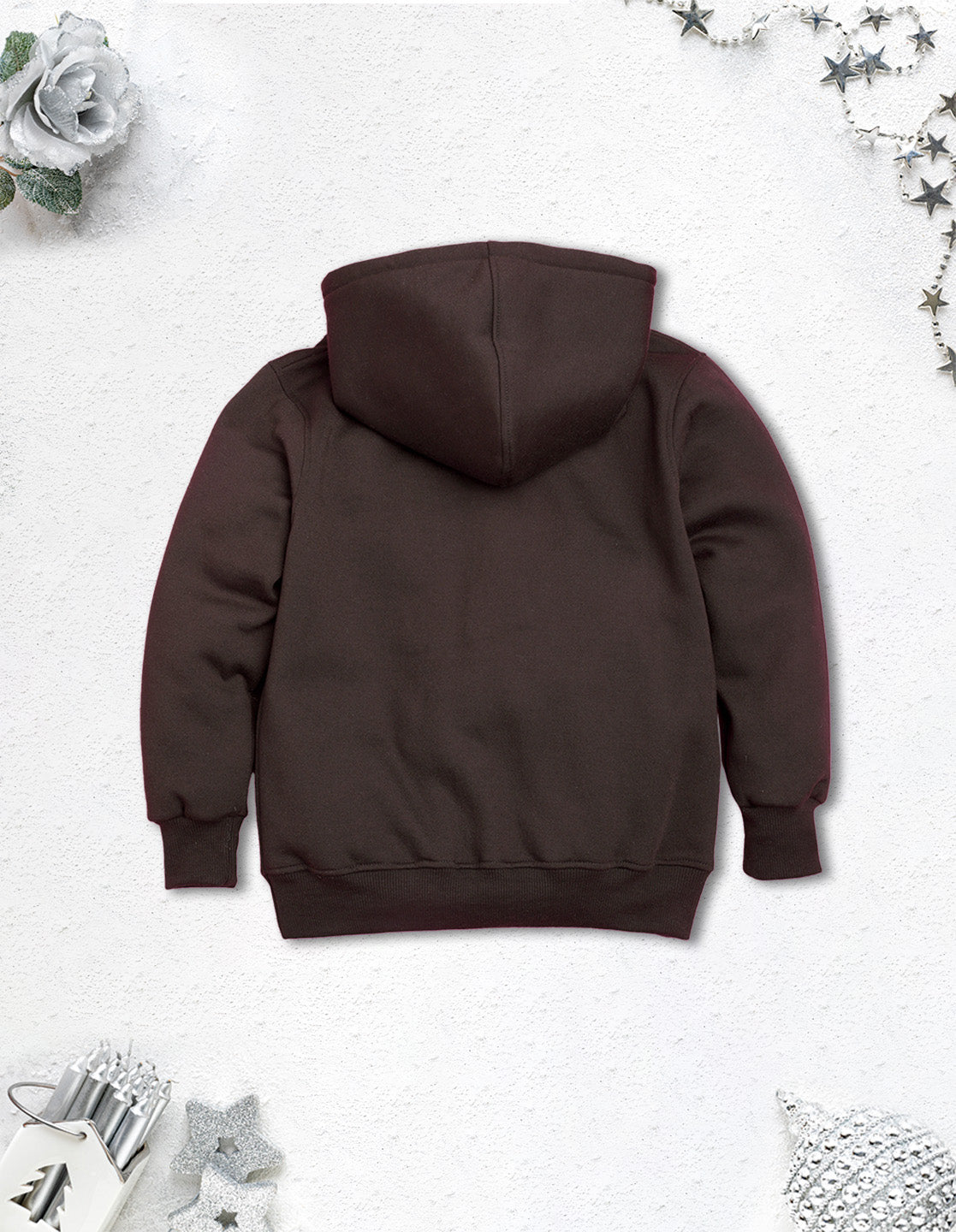 Nusyl Boy's Brown Winner text Printed Hoodie