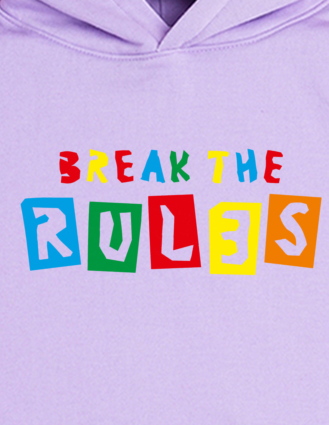 Nusyl Boy's Lilac Break the rules text Printed Hoodie