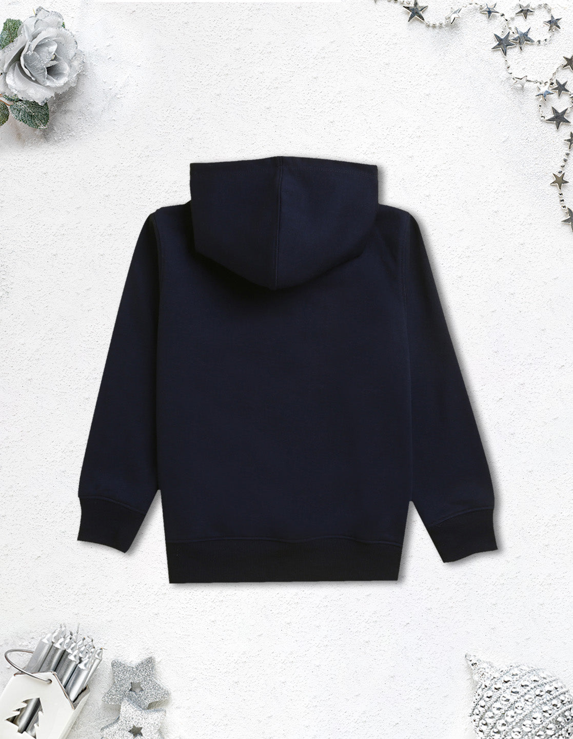 Nusyl Boy's Navy Blue Break the rules text Printed Hoodie