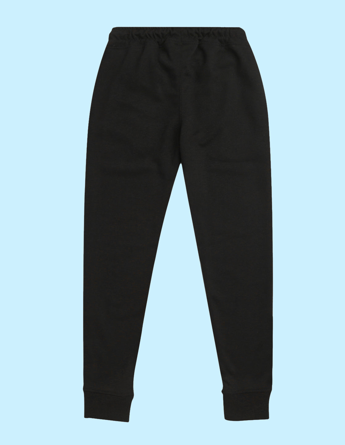 Black cartoon printed kids unisex treck pants