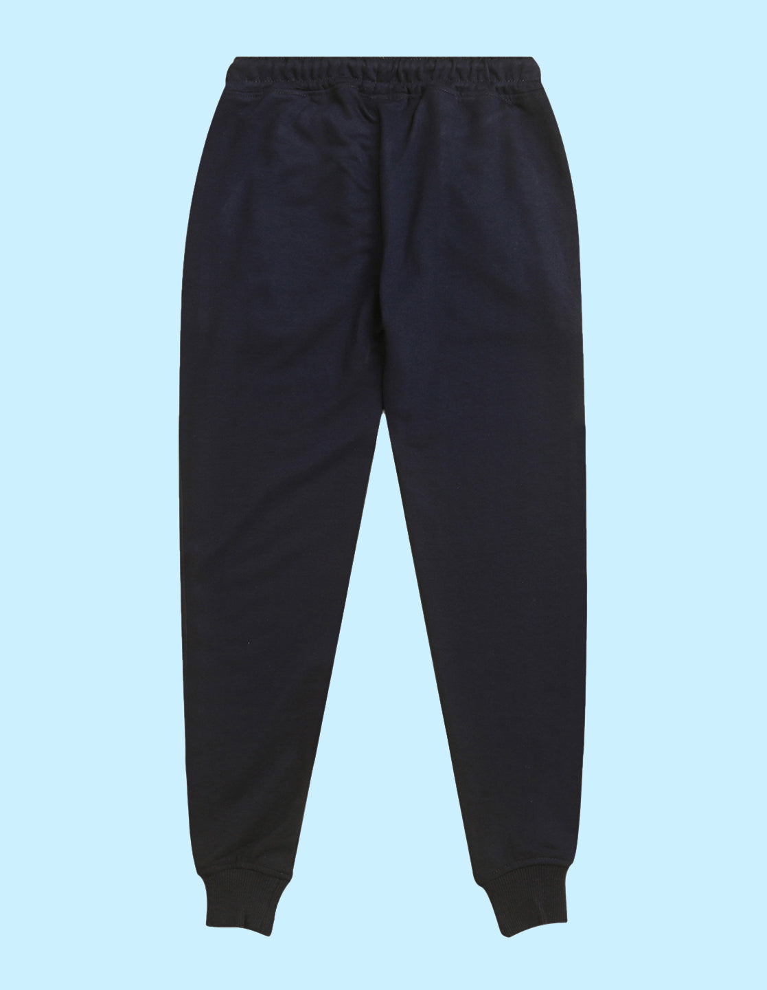 Navy blue cartoon printed kids unisex treck pants