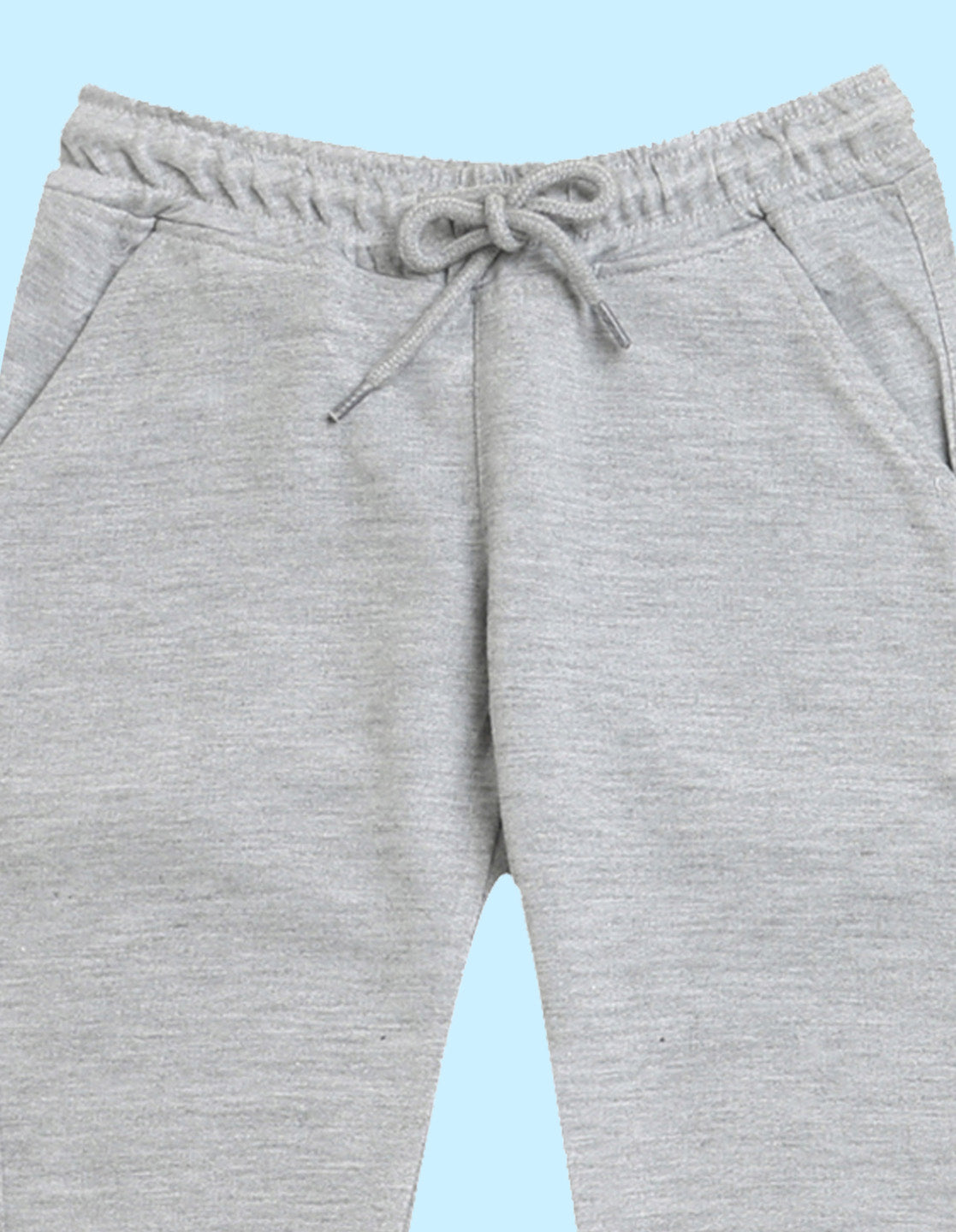 Grey text printed kids unisex treck pants