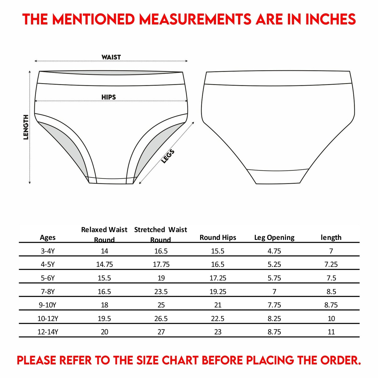 Nusyl Boys printed briefs combo-pack of 4(White,Red,Grey,Royal blue)