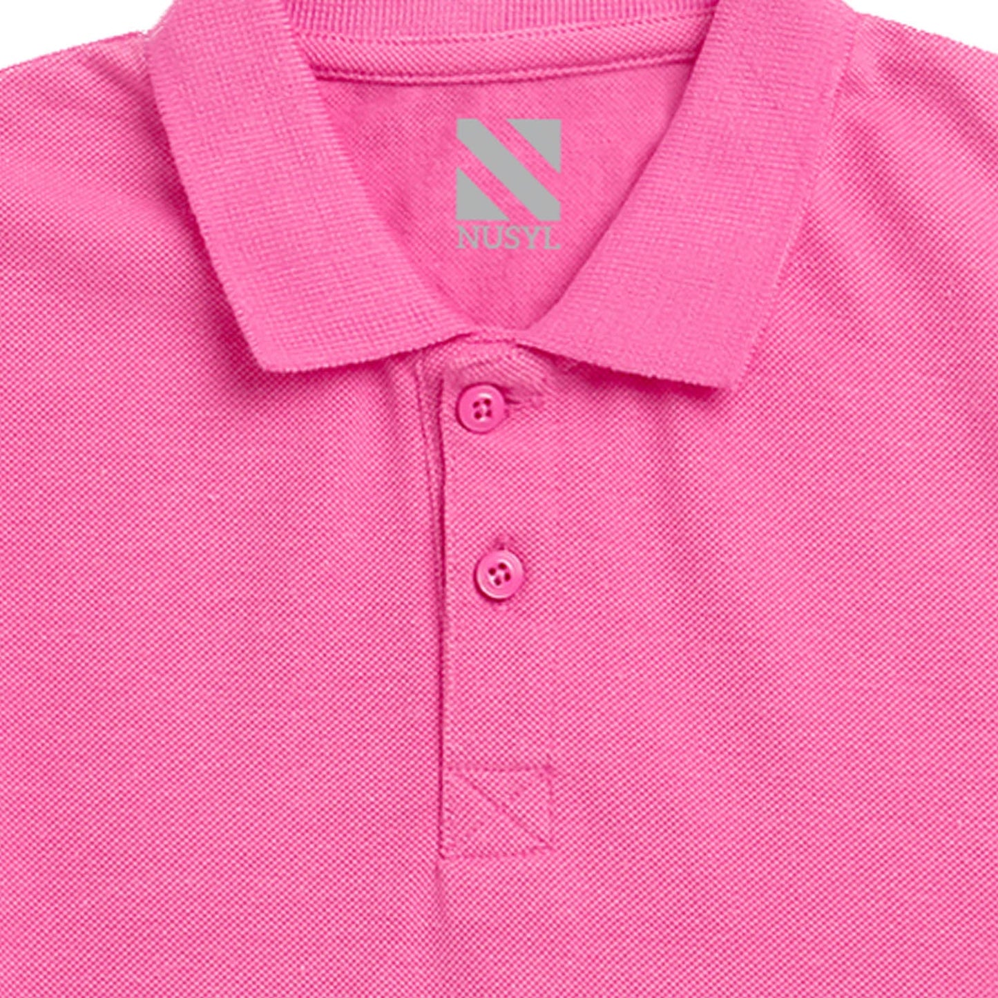 Nusyl Solid Bubblegum Pink Infants Polo t-shirt