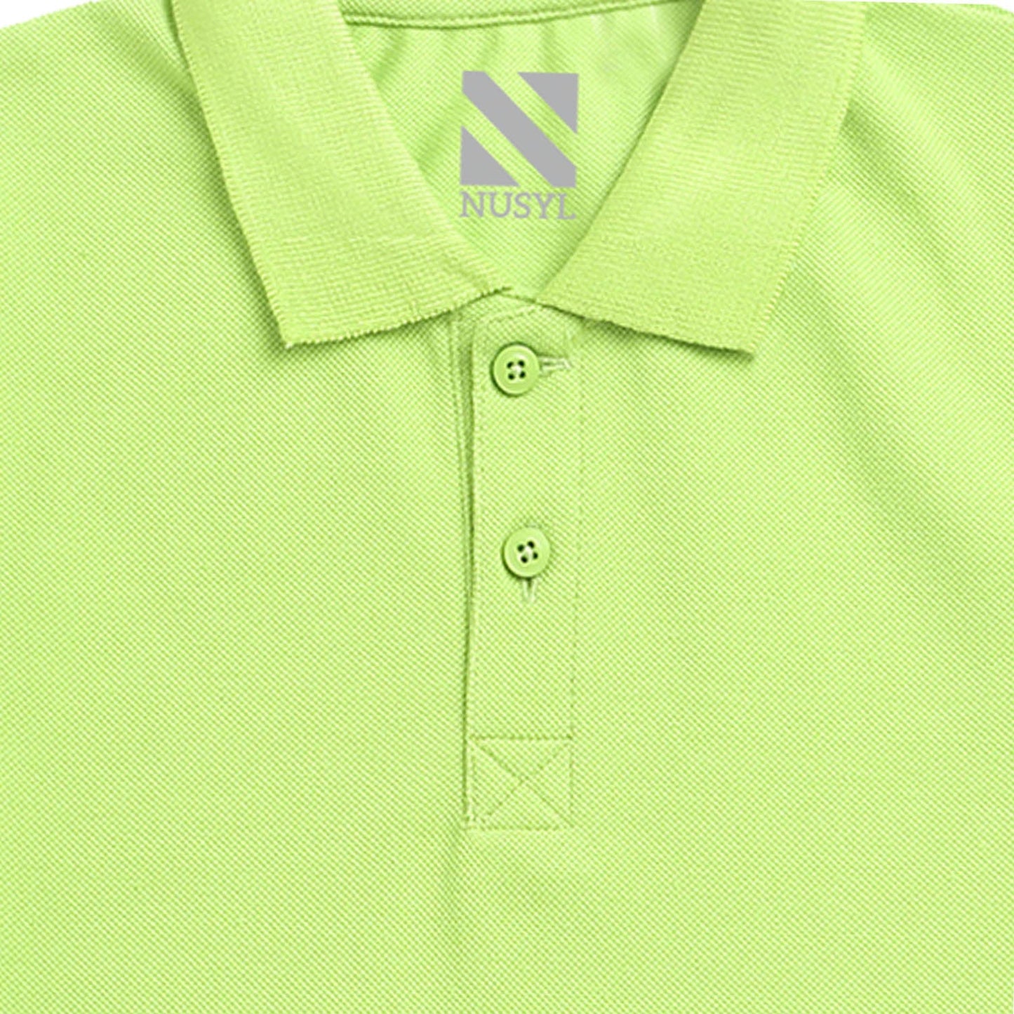 Nusyl Solid Lime Green Infants Polo T-shirt