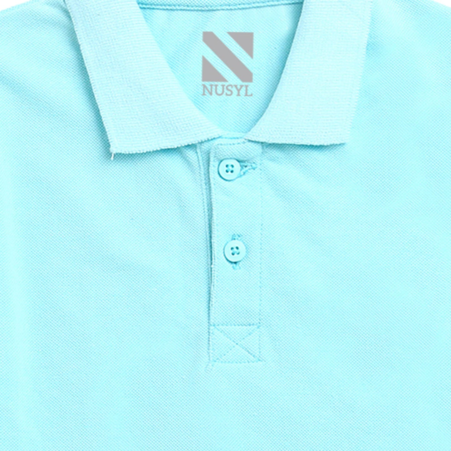 Nusyl Solid Light Blue Infants Polo t-shirt