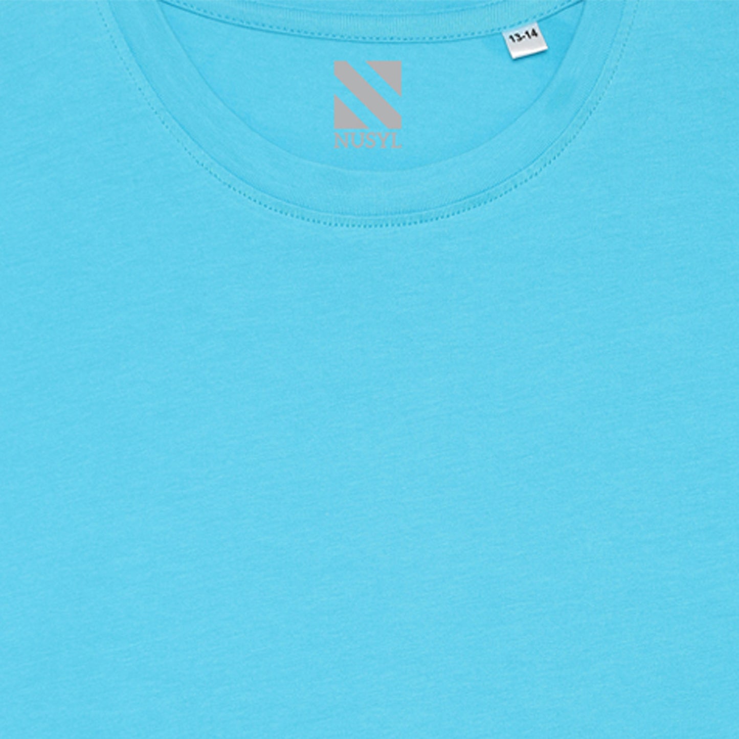 Nusyl boys positive printed sky blue colored cotton rich tshirt