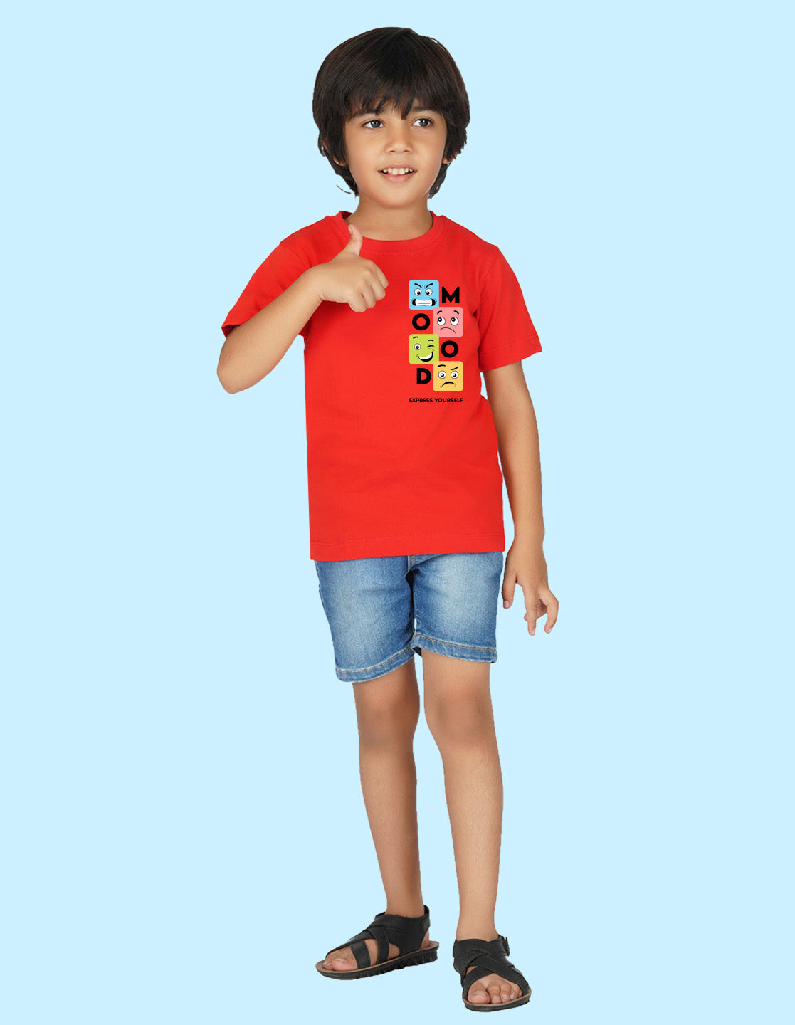 Nusyl Boys Red Mood Printed t-shirt