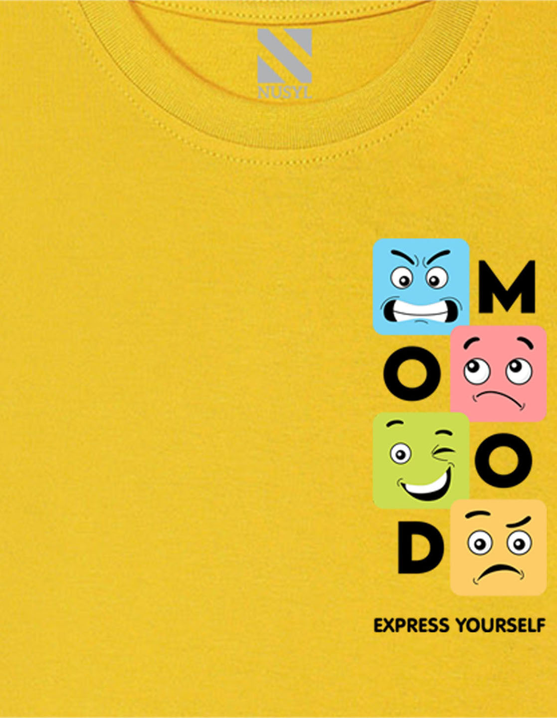 Nusyl Boys Yellow Mood Printed t-shirt